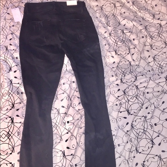 NWT Black Distressed Mid-Rise Skinny Ankle Jeans - Picture 2 of 7